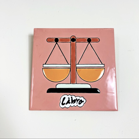Vintage Pottery Libra Tile - Picture 4 of 5